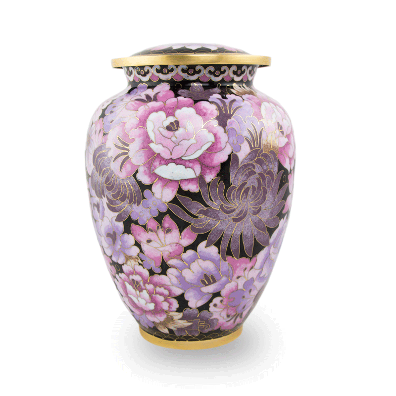 Cloisonné Pink Blush Cremation Urn - Large