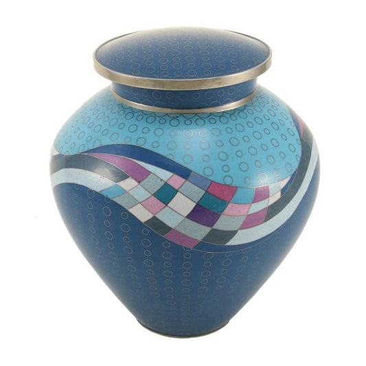Opulence Teal Cloisonné Full Size Urn