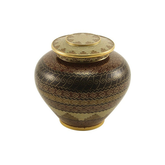 Adobe Style Cloisonné Cremation Urn - Keepsake