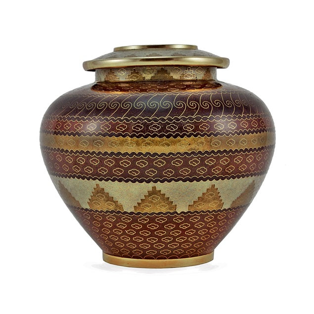 Adobe Style Cloisonné Cremation Urn - 190 cubic inches