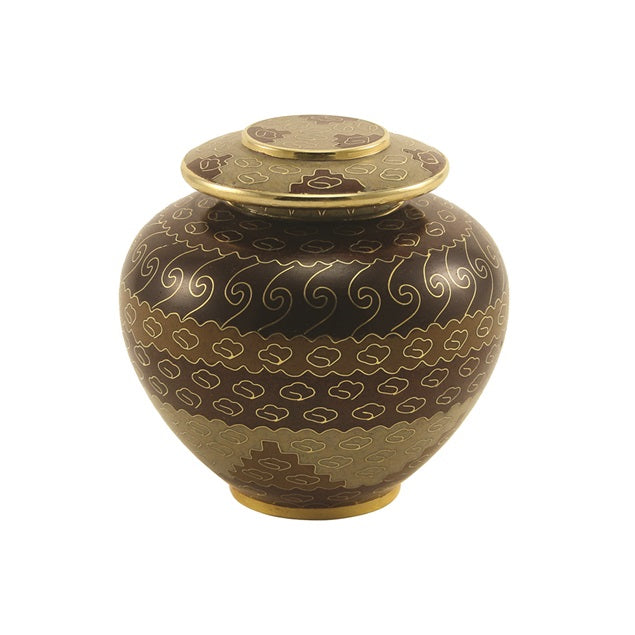 Adobe Style Cloisonné Cremation Urn - 40 cubic inches
