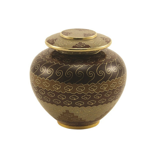 Adobe Style Cloisonné Cremation Urn - 40 cubic inches