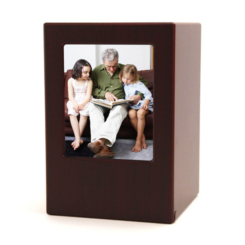 Photo Cremation Urn - Cherry - 200 cubic inch