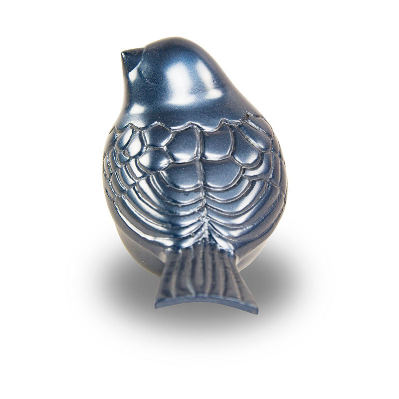 Frost Blue Songbird Keepsake Cremation Urn
