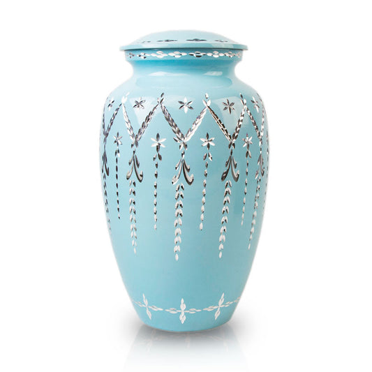 Garland Drop Cremation Urn - Robin's Egg Blue