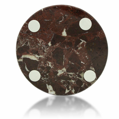 Red Marble Circular Cremation Urn - Keepsake Box