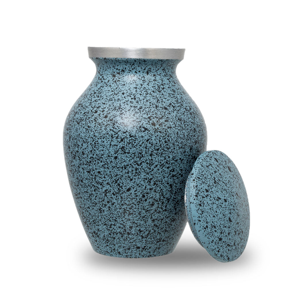 Two-Tone Blue Classic Cremation Urn - Keepsake